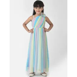 Eavan Kids Multicolor Applique Gown-picture-34
