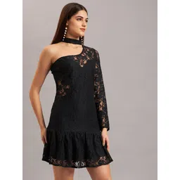 Eavan Women Self Design Bodycon Mini Dress image 3