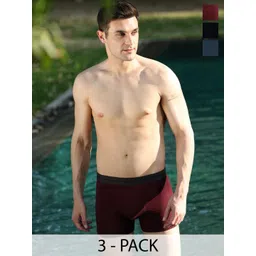 EAZY Pack Of 3 Luxury Fit Mid-Rise Breathable Trunks LF-M-Black-S-Blue-G-Wine-2XL-picture-14