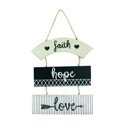 eazy wagon Beige & Black Faith Hope Love Positive Quotes Wall Hanging-picture-20