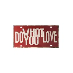 eazy wagon Red & Off White Do What You Love Printed Wall Sign-picture-15