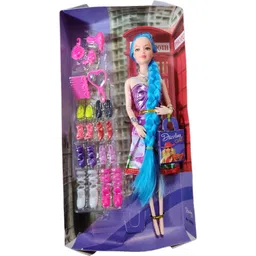 eazytobuy Doll set for kids long hair and doll accessories kidmania image 2