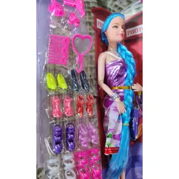 eazytobuy Doll set for kids long hair and doll accessories kidmania image 3
