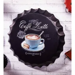 eazywagon Black Metal Caffe Latte Wall Decor-picture-12