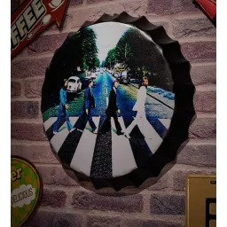 eazywagon Multicolor Metal The Beatles Abby Road Wall Decor-picture-27