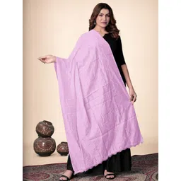 EBADAT Embroidered Peach Cotton Dupatta-picture-27
