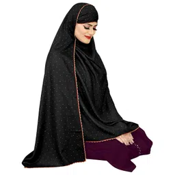 ebadat Women's Traditional Stone Work Chadar 100% Rayon Cotton Soft Long Skin-Friendly Namaz Hijab/Shawl Suitable for Every Occasion_38 image 2