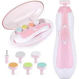 EC Baby Nail Trimmer, EC Baby Nail Clippers Safe for Newborn Toddler Adult Toes Fingernails Care Trim Kit 6 Grinding Heads, Baby Grooming Kit for New Born (EC111) Multicolor 1 Count.-picture-27