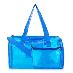 Echo Boomers Bold Blue Transparent Jelly Duffle Bag with Matching Pouch Height 22 cm-image-37