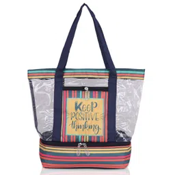 echo boomers Echo Keep Positive Thinking Print Transparent Shoulder Bag.-picture-25