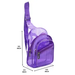 Echo Boomers Transparent Crossbody Backpack - Purple image 2