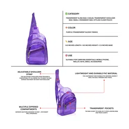 Echo Boomers Transparent Crossbody Backpack - Purple image 5