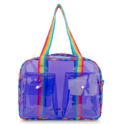 Echo Boomers Unisex Transparent Jelly Duffle Bag - Purple Height 25 cm-image-34