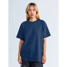 Echolope Round Neck Drop-Shoulder Sleeves Cotton Oversized T-shirt-picture-11