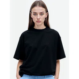 Echolope Round Neck Drop-Shoulder Sleeves Cotton Oversized T-shirt-picture-10