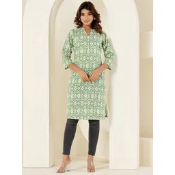 Eco Clothing Women Geometric Printed Pure Cotton Kurti-picture-21