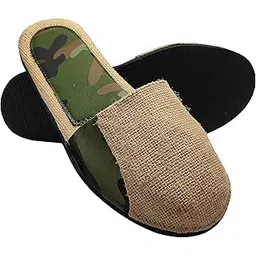 Eco friendly Natural jute with Military print Slipper-picture-16