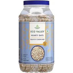 Eco Valley Hearty Oats - 1 Kg - Rich In Protein And Fibre | 100% Natural Grain | Cooks In 3 Minutes | Quick Cooking Oats In Jar | No Added Sugar - Plain-image-36