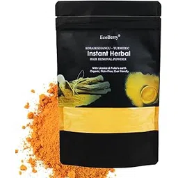 EcoBerry Korai Kizhangu Turmeric Hair Removal Powder For Painless Hair removal | Retarded Hair Growth | 100% Natural & Handmade | Preservative Free | Paraben Free | Vegan 25g (Instant) Mini-picture-33