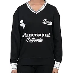 ecolove Full Sleeve Sweatshirt for Women | V-Neck Regular Fit | Winter Wear for Women | Casual Long Sleeve T-Shirt for Women-picture-22