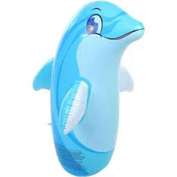 ecom bharat Dolphin Shape Hit Me 3D BOP Bag Inflatable Play Gym (Blue) Inflatable HitMe Toys-picture-13