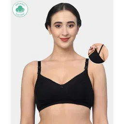 ECOMAMA Organic Cotton & Bamboo Antimicrobial Feeding Bra - Black-picture-18