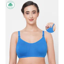 ECOMAMA Organic Cotton & Bamboo Antimicrobial Sleeping/Feeding Bra - Blue-picture-20