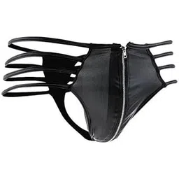 ecomistiq BNF®5xMen Black PU Leather Thong Front Zip T Back Underwear Underpants|Clothing Shoes & Accessories | Mens Clothing | Underwear-picture-39