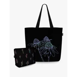 EcoRight Night Garden Printed Cotton Tote Bag & Cosmetic Pouch-picture-21