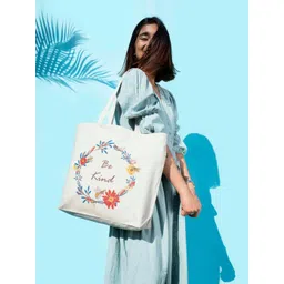 EcoRight Typography Printed 18 Inch Laptop Pure Cotton Oversized Shopper Tote Bags-picture-11