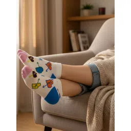 EcoRight Women Pack of 2 Riot Hearts Printed Ankle Length Socks-picture-10