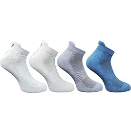 ecosync Ankle Bamboo Socks Men, Women & Unisex Moisture-Wicking & Breathable Keeps Feet Dry & Fresh Pack of 4 Dark Grey, Light Peach, Olive and Sky Blue-picture-28