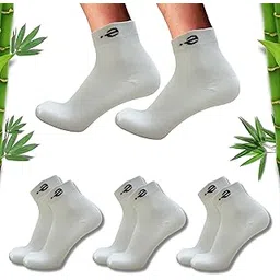 EcoSync Bamboo Socks - 80% Bamboo, Breathable, Moisture-Wicking, Anti-Odor, Seamless, Diabetic & Neuropathy Support, Gentle Compression, Copper Nano Tech, Everyday Comfort - 3-Pack (White/White/White)-picture-16