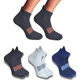 Ecosync Low Cut Cotton Diabetic Compression Socks – Pack of 3 (Black/Navy/Light Grey) – Moisture-Wicking, Breathable, Soft, Durable, Seamless, Anti-Bacterial – Helps with Foot Swelling & Circulation-picture-10