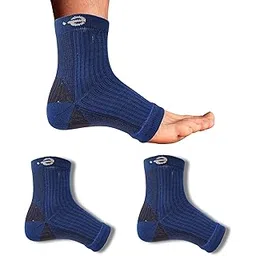 ecosync Open Toe Bamboo Cotton Compression Socks | Women & Men | Nano Compression Socks for Neuropathy | Blue | Plantar Fasciitis Relief | Arch Support | Ankle & Foot Swelling | Injury Recovery | Heel Pain-picture-12