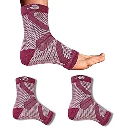 ecosync Open Toe Bamboo Cotton Compression Socks | Women & Men | Nano Compression Socks for Neuropathy | Purple | Plantar Fasciitis Relief | Arch Support | Ankle & Foot Swelling-picture-38