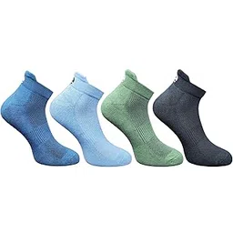 ecosync Socks for Men & Women Combo Pack | Comfortable Cotton Bamboo Ankle Length Socks | Sports, Gym & Casual Wear | Breathable & Odor-Free Stylish Socks | Pack of 4-picture-30