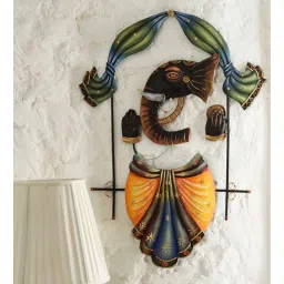 Blue Metal Lord Ganesha Wall Hanging Decorative Showpiece by Ecraftindia-picture-15