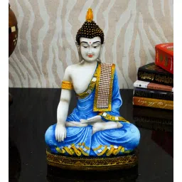 Blue Polyresin Meditating Lord Buddha by Ecraftindia-picture-19