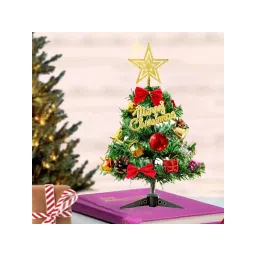 eCraftIndia 1 Feet Green Christmas Tree & Stand with 40 Christmas Ornaments-picture-23