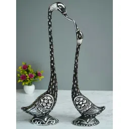 eCraftIndia 24 Inch Black Kissing Swan Couple Handcrafted Decorative Figurine-picture-37