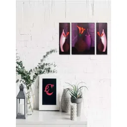 eCraftIndia 6MM MDF Set of 3 Botanical Floral Satin Matt Texture UV Art Painting-picture-26