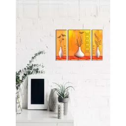 eCraftIndia 6MM MDF Set of 3 Botanical Floral Satin Matt Texture UV Art Painting-picture-38