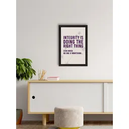 eCraftIndia Beige & Purple Motivational Quote Framed UV Wall Art Painting-picture-17
