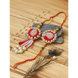 eCraftIndia Bhaiya Bhabhi Rakhis with Sibling Agreement, Roli Chawal & Rakhabandhan Greeting Card-picture-27