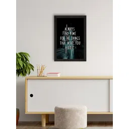eCraftIndia Black & White Motivational Quote Printed Framed UV Wall Art Painting-picture-11