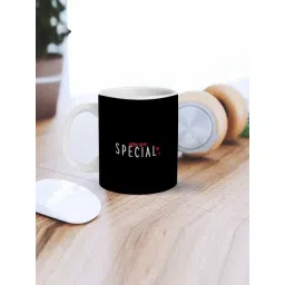 eCraftIndia Black Ceramic You Are Special Quote Printed Coffee Mug (0.25 L)-picture-15