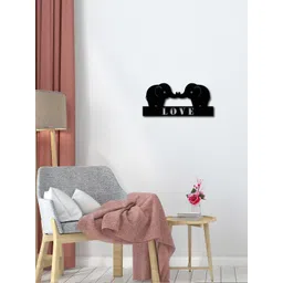 eCraftIndia Black Love Elephant Wall Art Cutout Ready to Hang Wall Hanging-picture-30