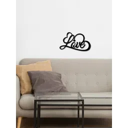 eCraftIndia Black Love with Hearts Wood Wall Art Cutout Ready to Hang Home Decor-picture-24