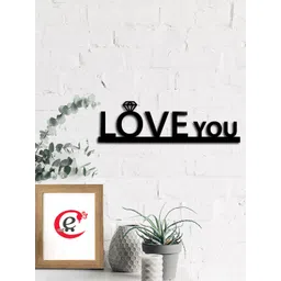 eCraftIndia Black Love you Ready to Hang Wall Hanging-picture-31